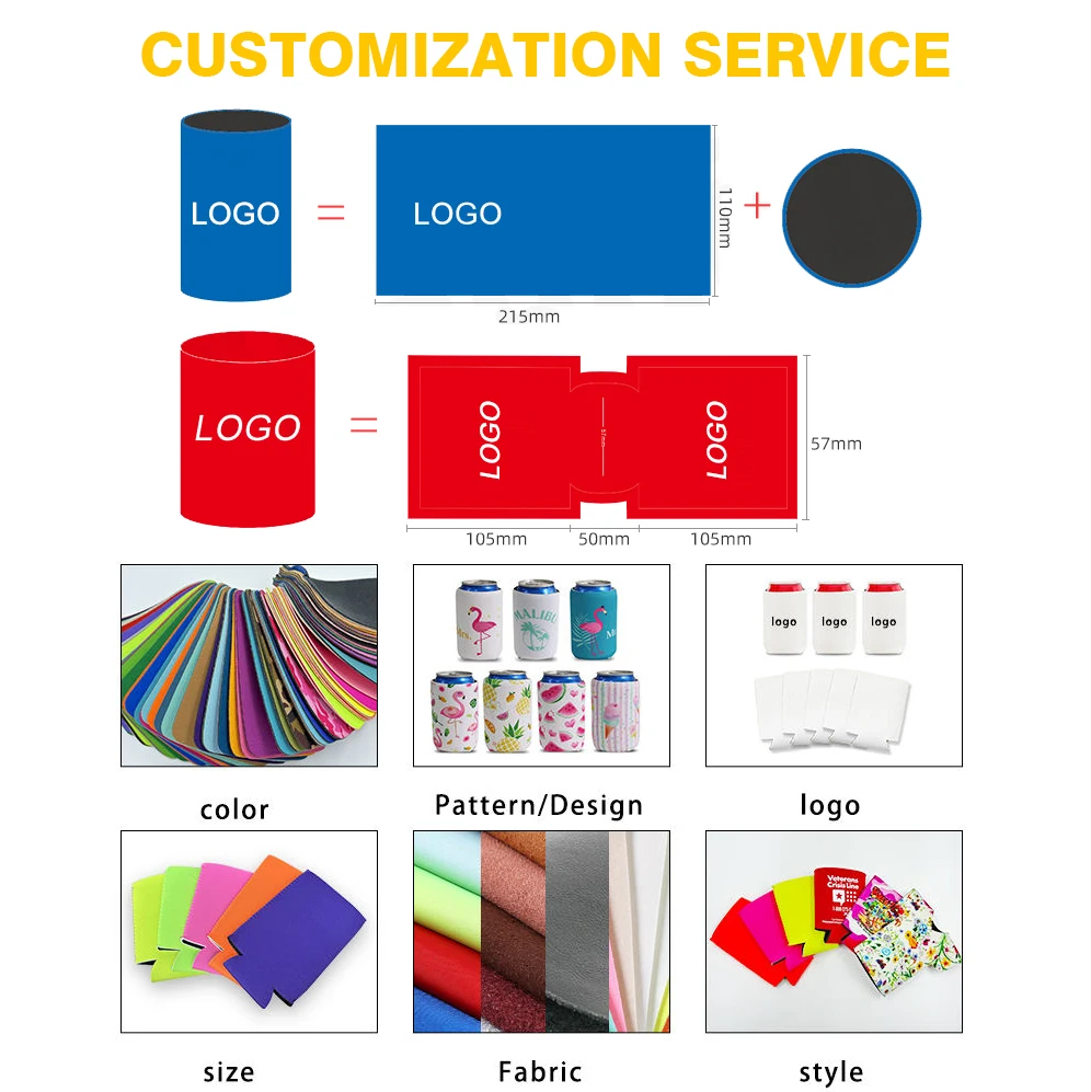 Термоизолированный Короткий держатель сублимационный пустой неопреновый колы пивная бутылка Coozies пиво изготовленный на заказ логотип банка кулер
