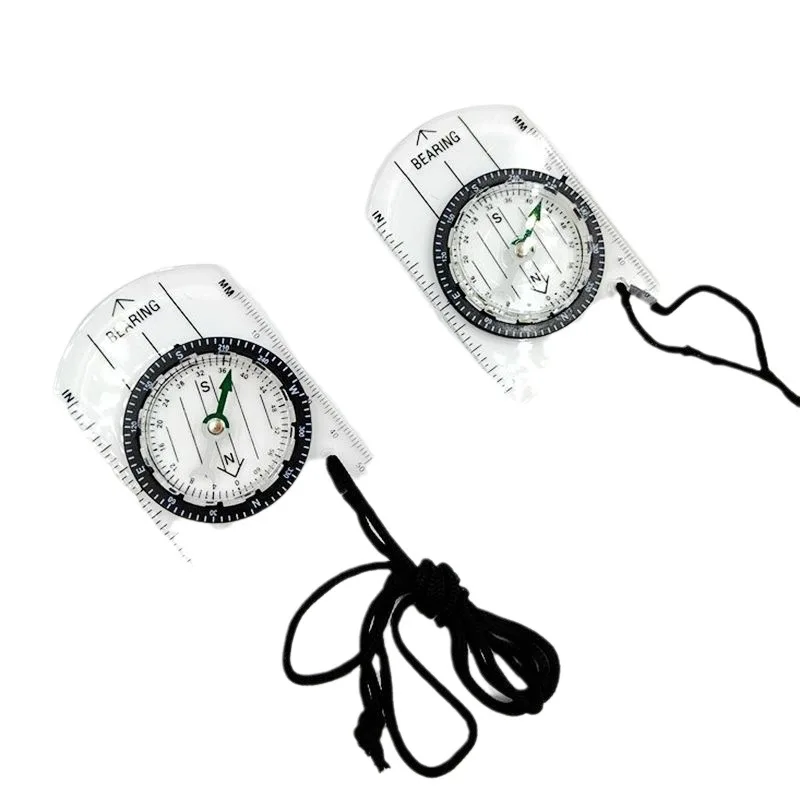 Waterproof compass Portable compass with lanyard pointer for mountaineering expeditions