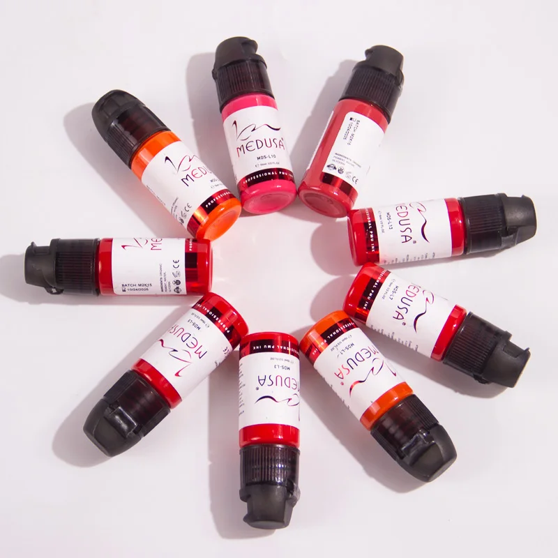 MEDUSA Eyeliner Cosmetic Tattoo Ink Vacuum Bottle Packaging PMU Micro Pigments OEM