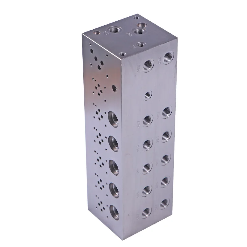Hydraulic valve block oil circuit integrated system processing station