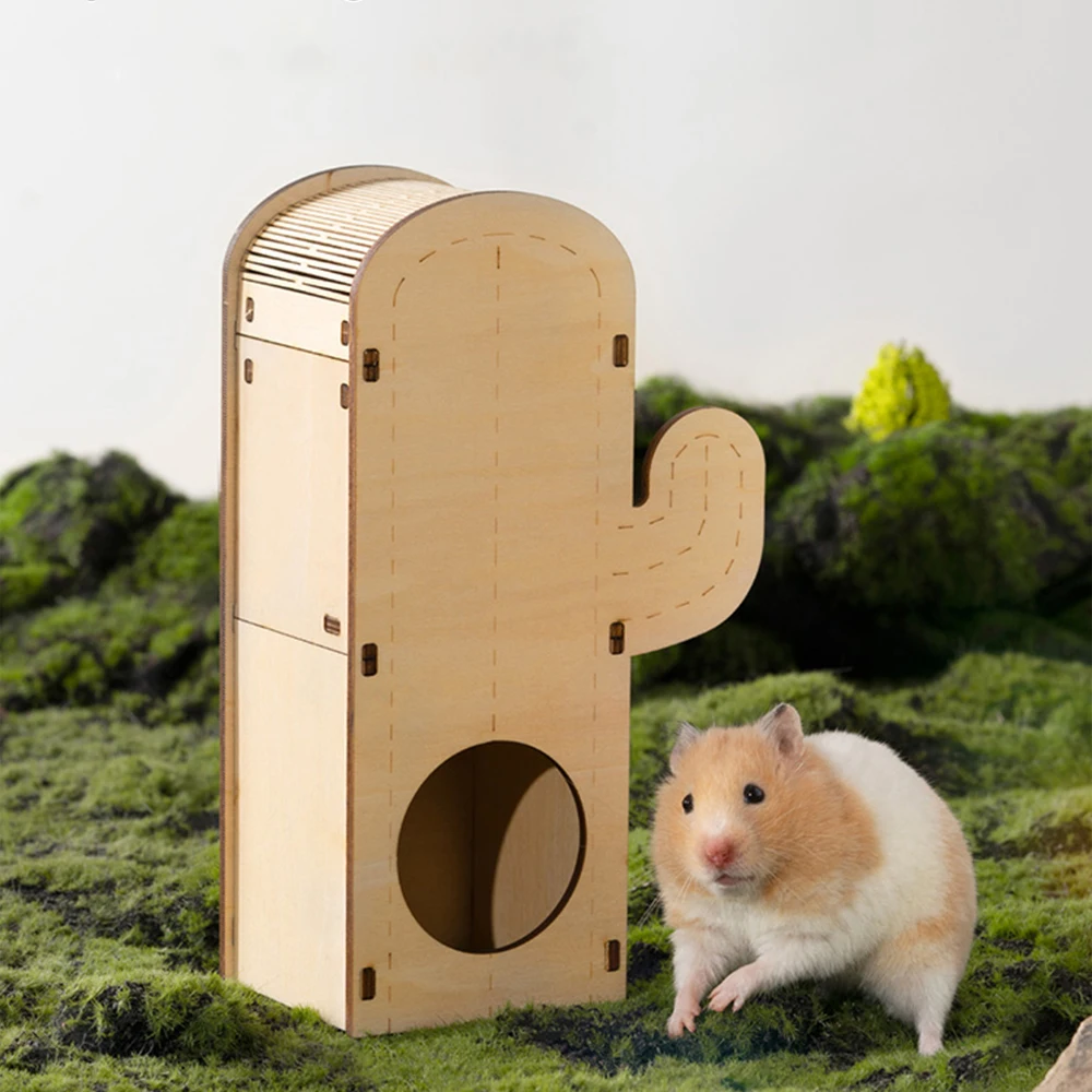 MewooFun New Design Guinea Pig DIY Double/Single Layer Cage Hamster hideout-cactus