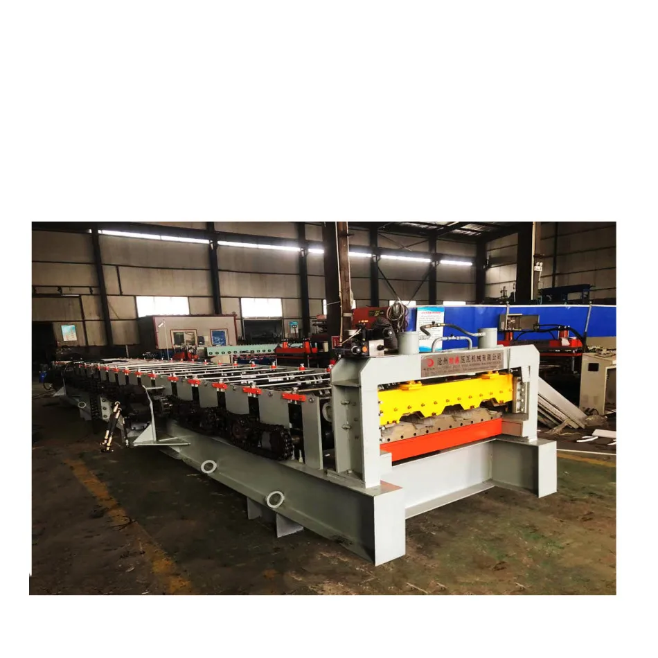 Roofing Sheet Panel Rolling Machine Floor Decking Metal China Supplier 720  Pumps Delta Galvanized Sheet 350H Steel