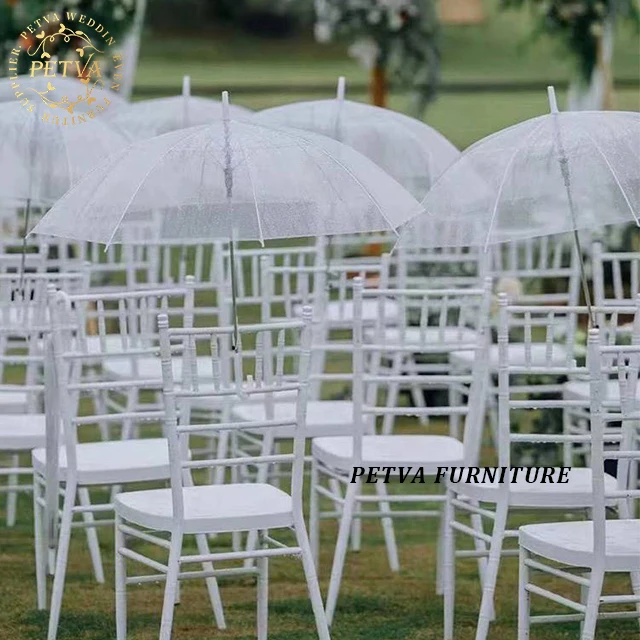 Wholesale Gold Stackable Round Back Acrylic Chair Wedding Chairs and Tables for Event Used