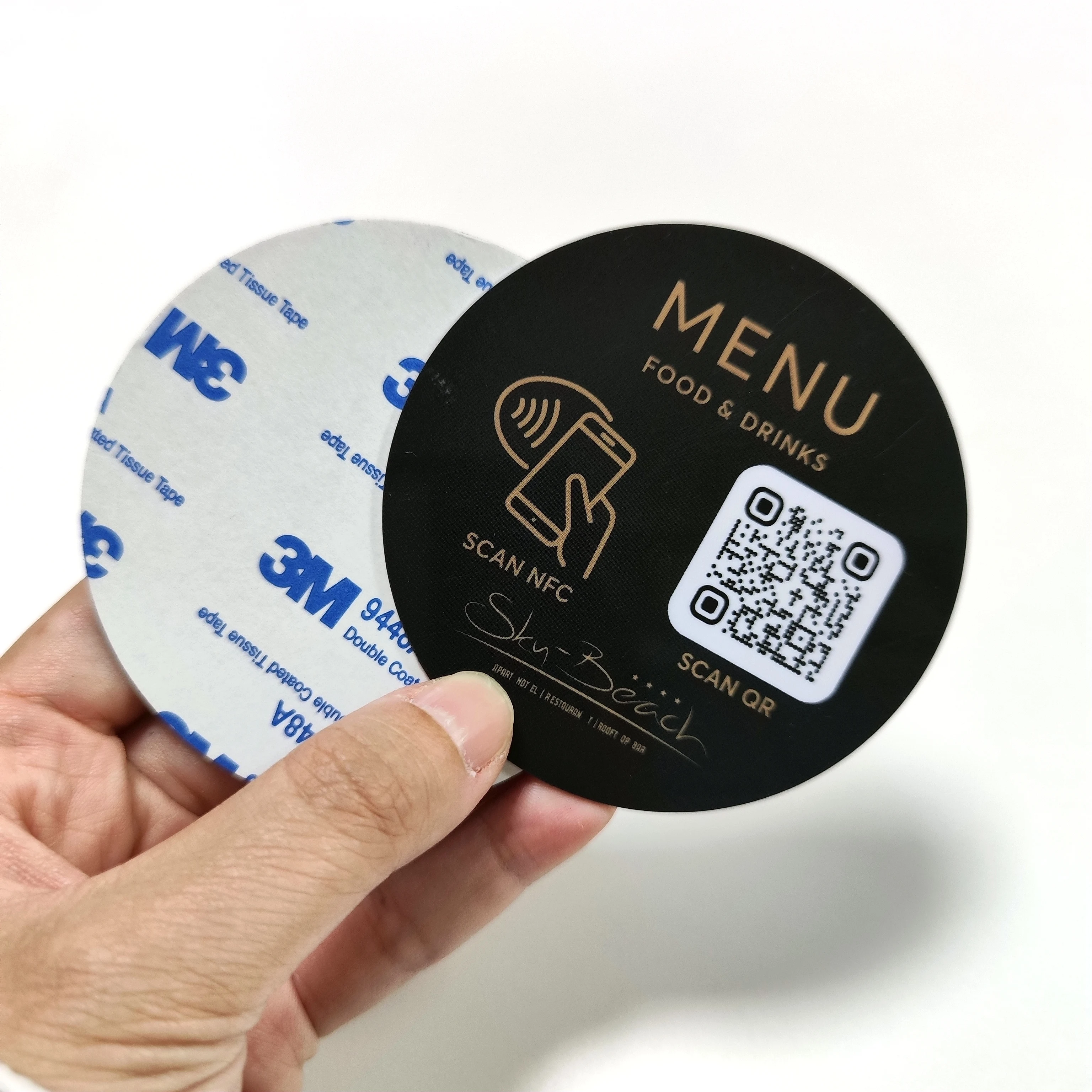 Custom Touchless Google Rating Tag NFC Smart Card Tag PVC Card With Chip NTAG215 For Restaurant Store