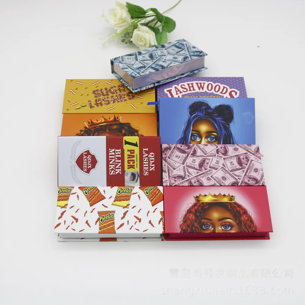 
 Оптовая продажа ресниц норковая упаковка для багажа коричневая коробка для ресниц  