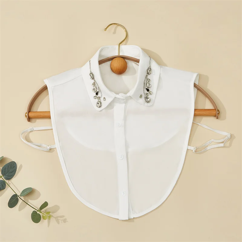 Lace women shirt collar faux women false collar embroider removable half shirt cotton collar with embroiderer