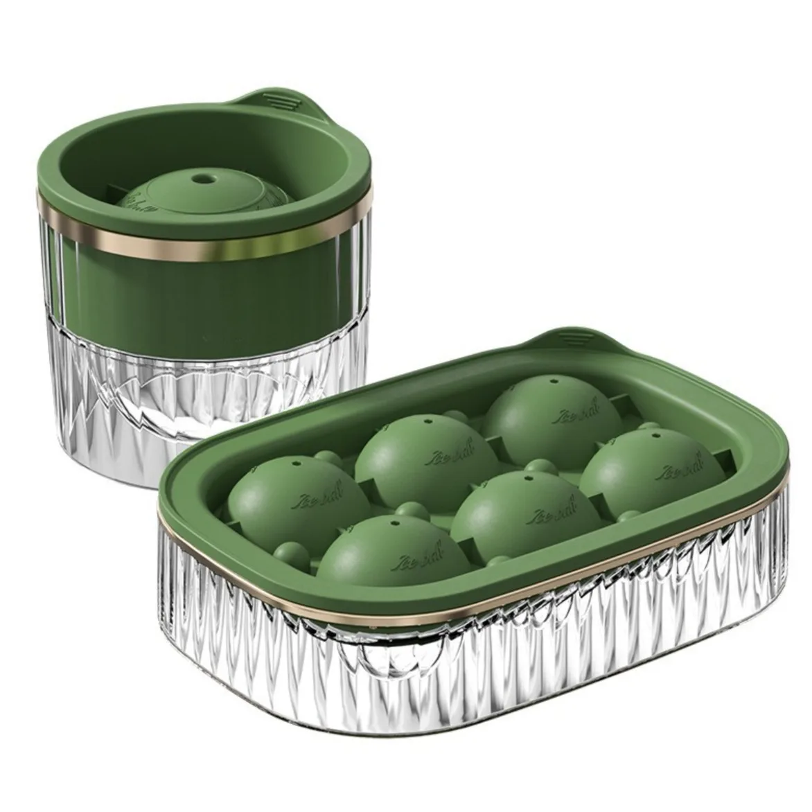 Cross-Border Hot Sale Round Silicone Ice Compartment Edible Material Custom Size Silicone Ice Cube Tray