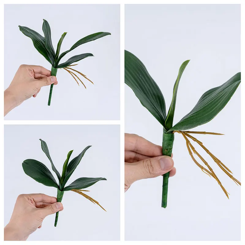 Artificial Orchid Leaves Phalaenopsis Orchids Leaves Real Touch Leaf Home Plant