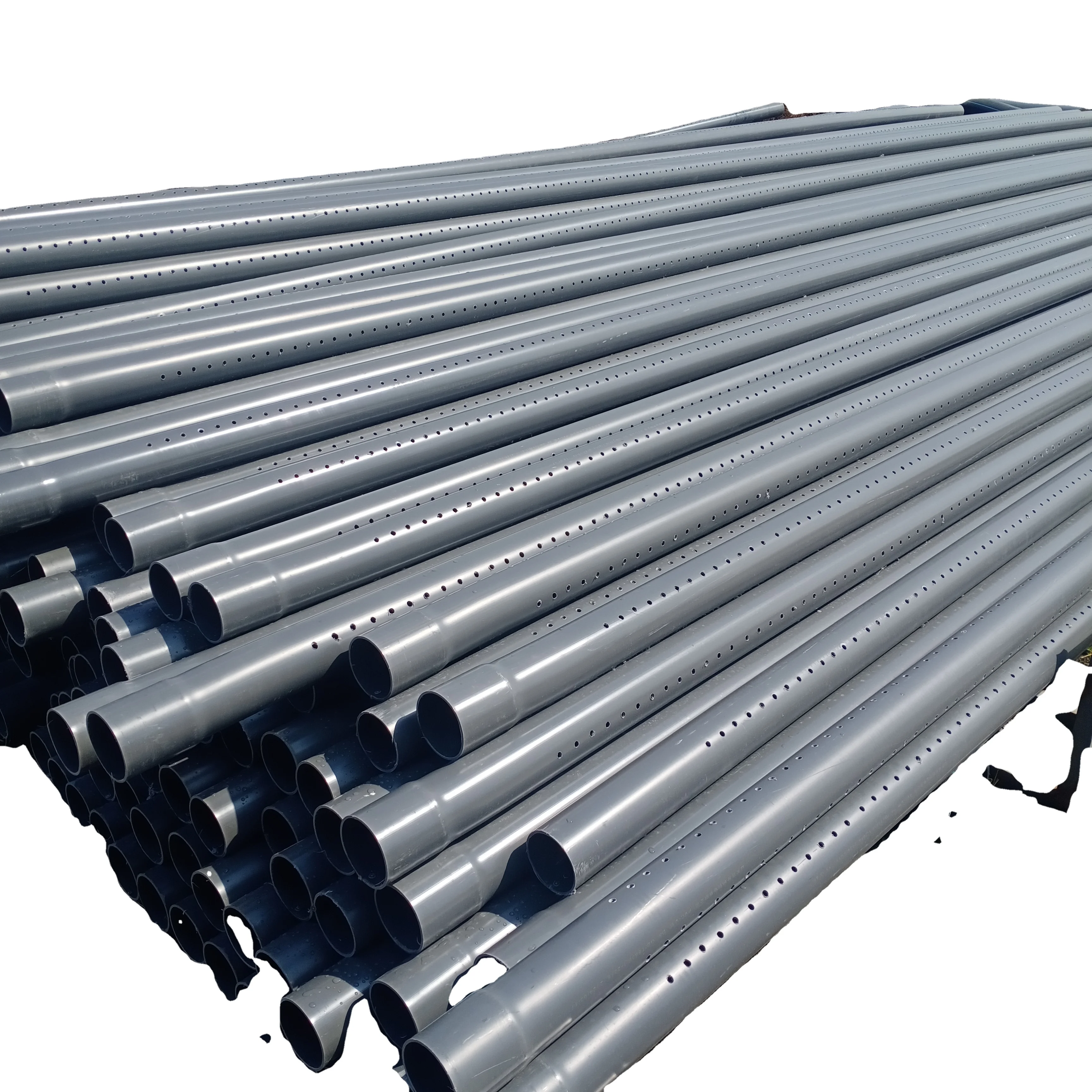 60mm 63mm Flexible PVC Perforated Pipe Durable Drainage Pipe for Water & Irrigation Custom Moulded UPVC or PVC 200mm Length