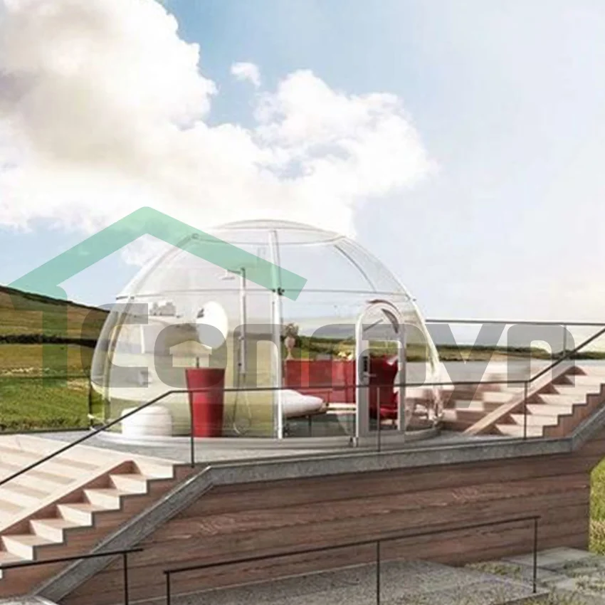 2022 fashion  prefab dome house  bubble house  modular transparent glass house
