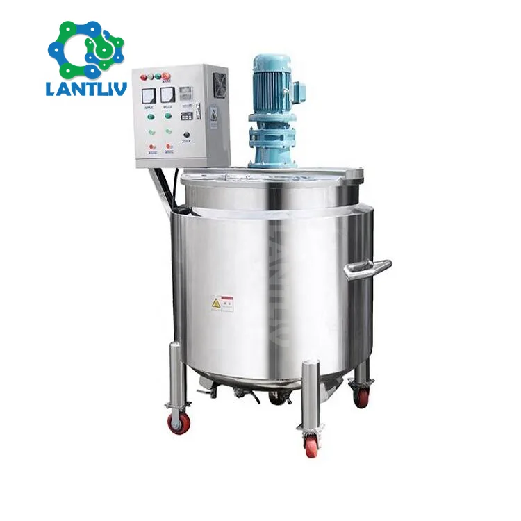 Hot Selling Liquid Paste Cosmetic Production Equipment Mixing Tank Small Detergent Fluid Mixer Body Lotion Cream Making Machine