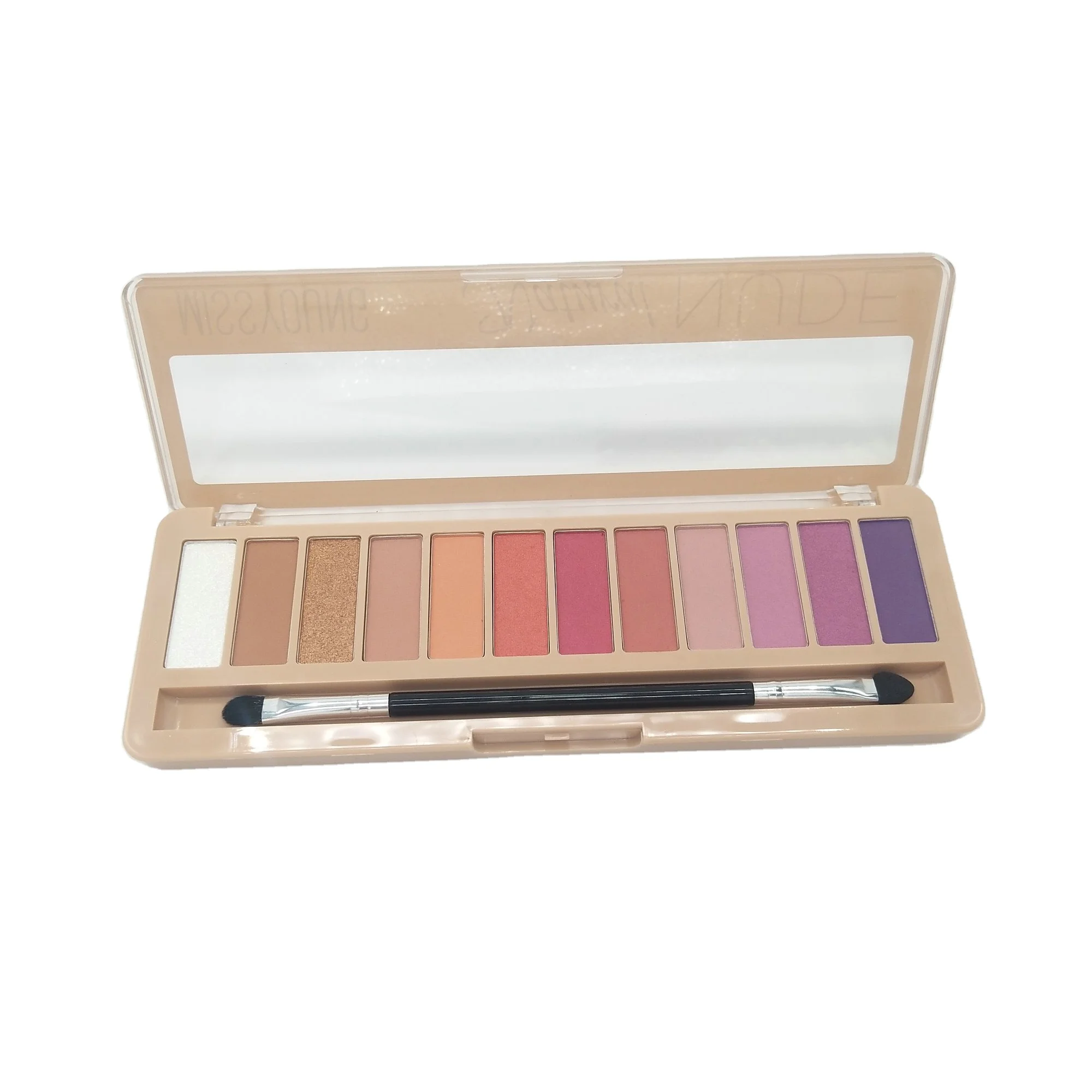 Радужная водостойкая косметика с высоким пигментом, блестящая пигментированная индивидуальная палитра теней для век