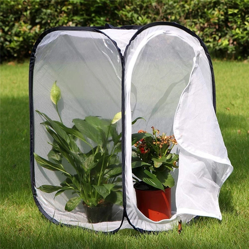 Green Foldable Butterfly Mantis Stick Breeding Zipper Cage Net Cloth Insect Habitat Insect Cage Net 40x40x60cm