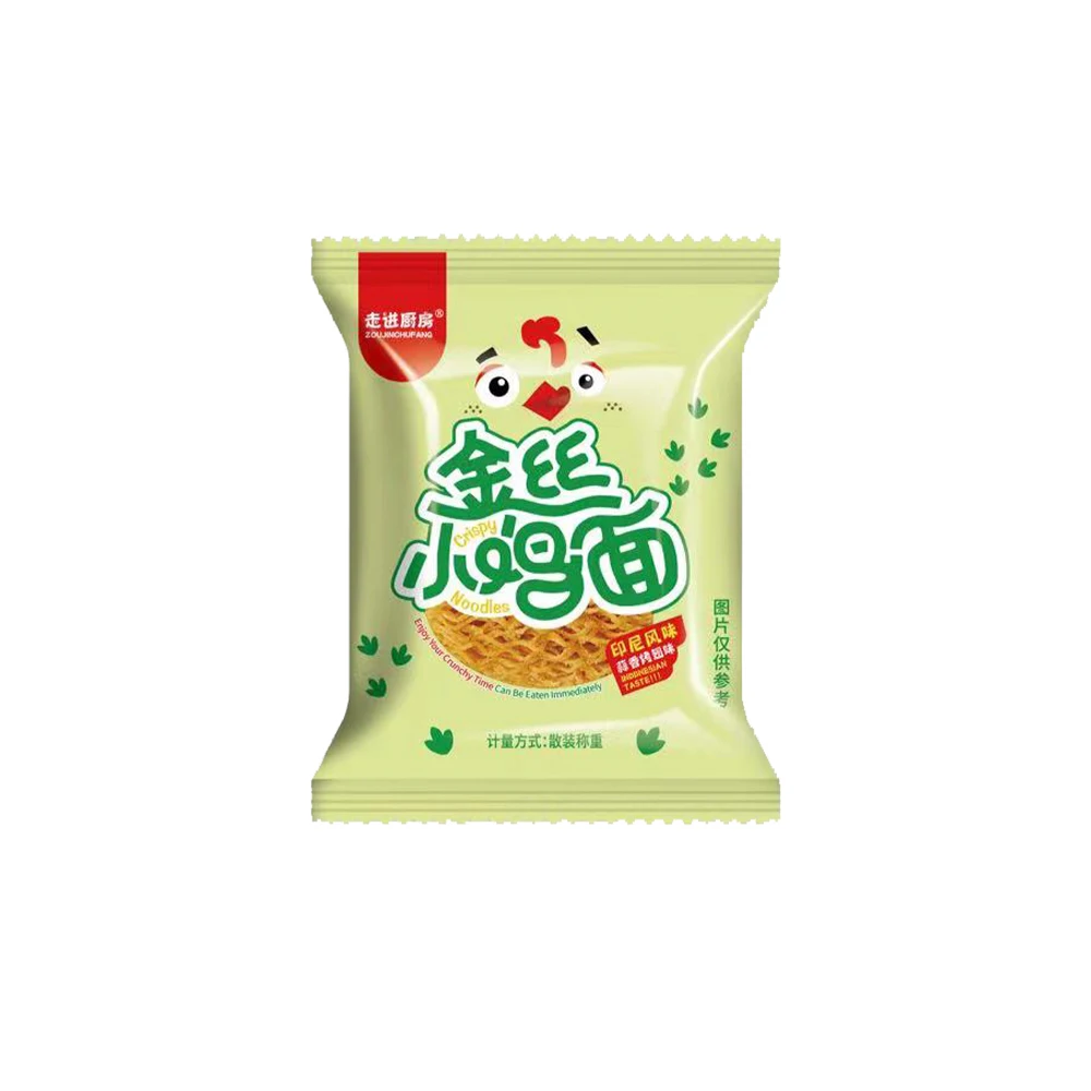 Factory-Handmade Crispy Shrimp Flavored Chinese Noodles Delicious Instant Snacks in Bag Packaging Wheat Flour Based