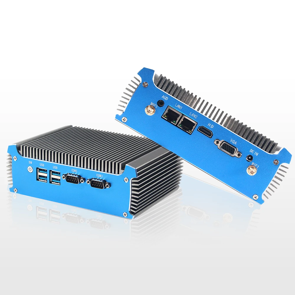 Small Pc Home Cel-reon J4125 J6412 16GB 2HD 6USB 2RS232 4Lan Desktop Office Computer SIM Slot Mini PC