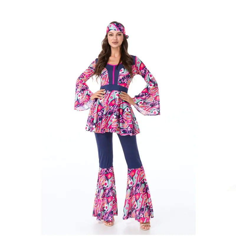 Halloween Arab Couples Retro 70s Pizzy Disco Costume Cosplay Costume