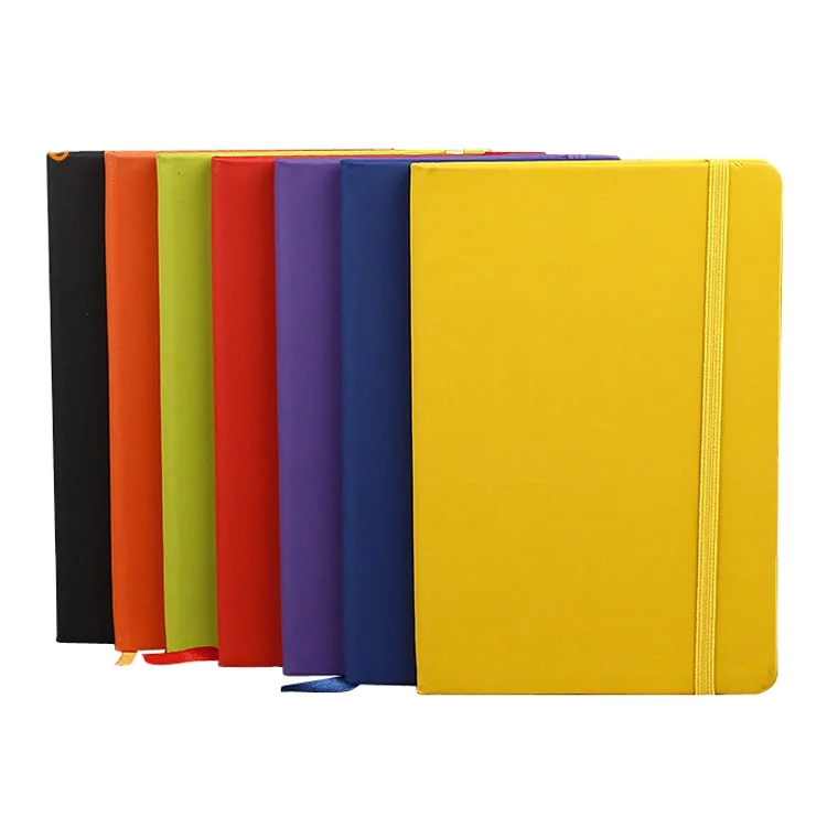 Custom Logo Printing New Lined Diary Note Pads PU Leather Hardcover Classic Journal Notebook