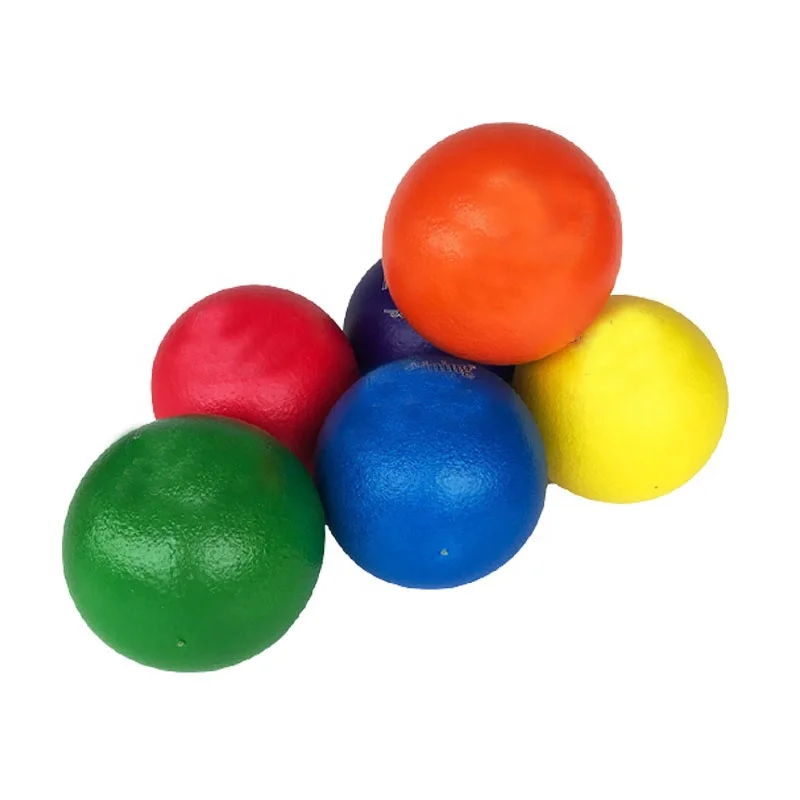 Custom LOGO Polyurethane Foam Coated Durable Dodge Ball for Trampoline Park Foam Sports Stress Bounce Toys