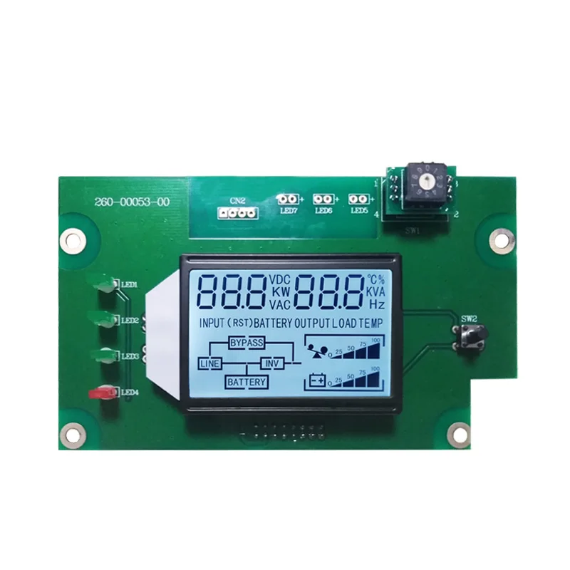 Manufacturer OEM COB Custom Digital Segment lcd Display with Positive TN Screen For UPS Power display