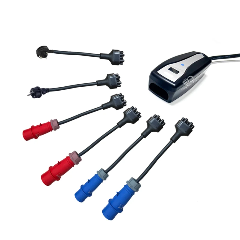 Home Portable Tesla Mobile AC EV Fast Car Charger Cable 7kw 11kw 22kw 32A 16A Type 2 1 With Optional Plugs