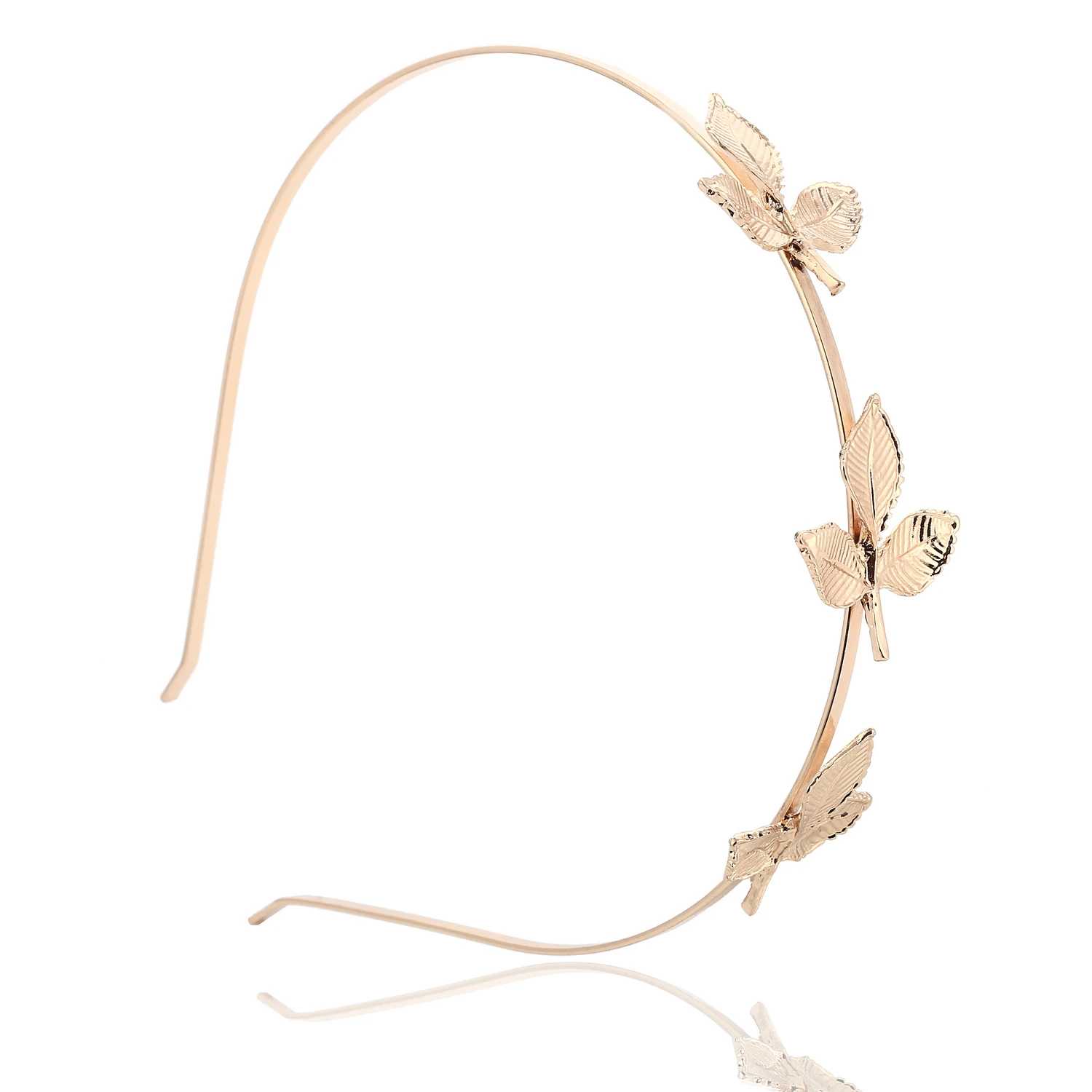Flower Metal leaf Headband Tiara Handmade Bridal Wedding Crown Leaf Headband Women Metal Tiara Headpiece