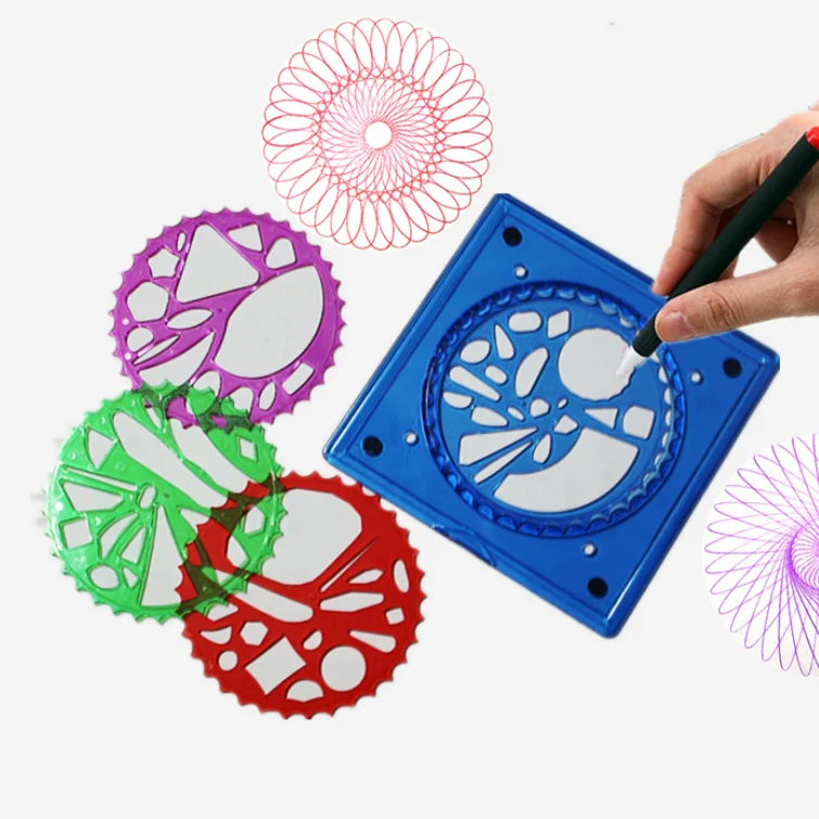 Manufacturer Provides Large Gear Spirograph Drawing Stencil Set for Kid