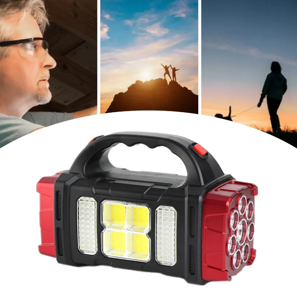 Hb-1678 High Power Work Light Solar Charge Usb Rechargeable Waterproof  Linterna Led Flashlight Torch