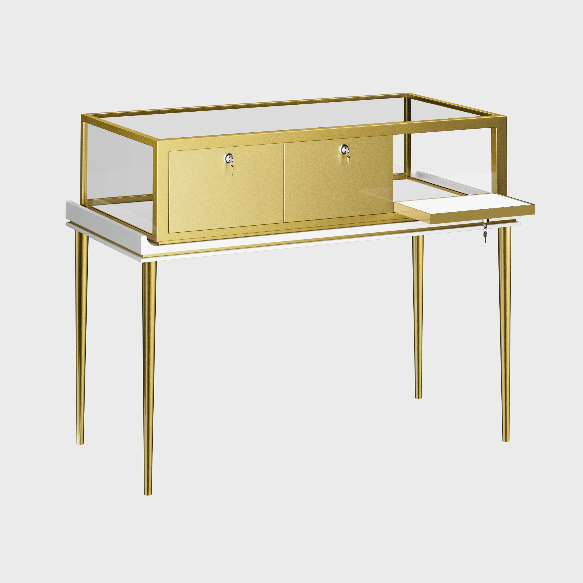 Wholesale factory counter window jewelry display checkout counters jewelry store long jewelry display counter