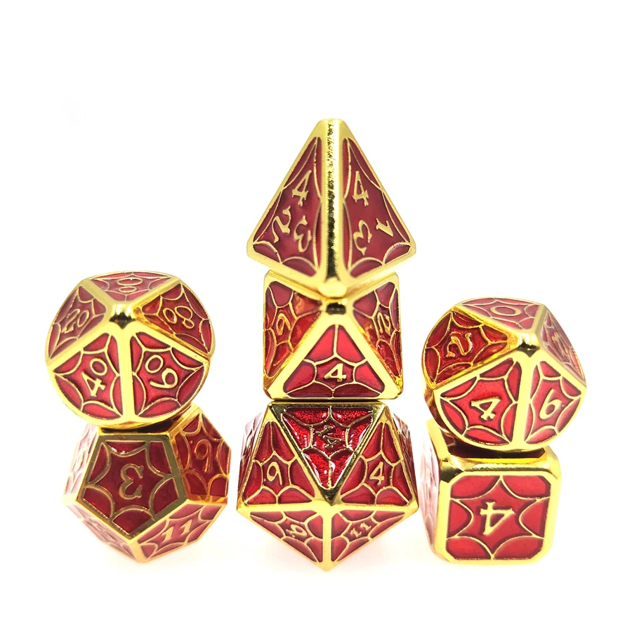 Playing custom polyhedral sword D20 dice tray RPG Dungeons and Dragons tabletop game metal DND dice set