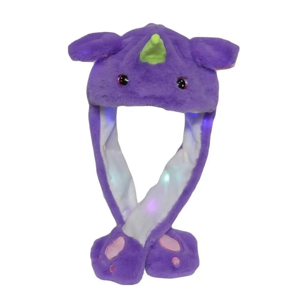 new arrival LED plush hat two cute rabbit long bunny ears hat