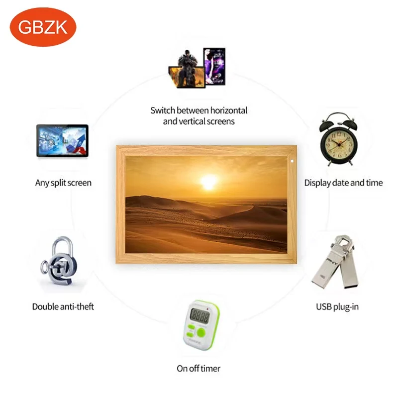 Factory Manufacturer Digital Signage Advertising Machine,21.5 Inch Retail Display Vertical & Horizontal LCD Advertising Screen