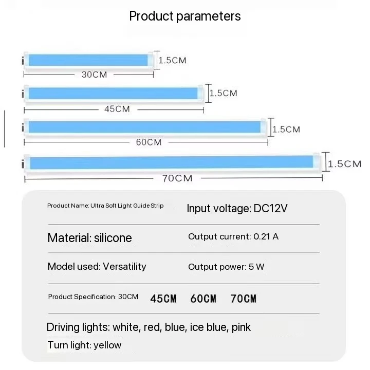 Universal Car LED DRL Light Flexible LED DRL Daytime Running Lights Strip 12V Waterproof DRL LED Daytime Running Light