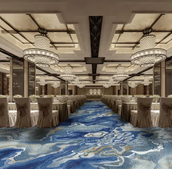 Commercial Flame Retardant Printed Carpe Hotel Nylon Printing Floor Carpet