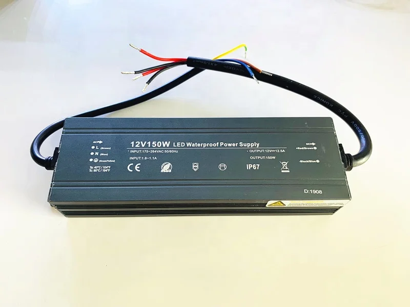 Input 110V 220V Output DC12V DC24V IP20 indoor IP67 outdoor Ultra thin LED Power Supply transformer for led strip module light