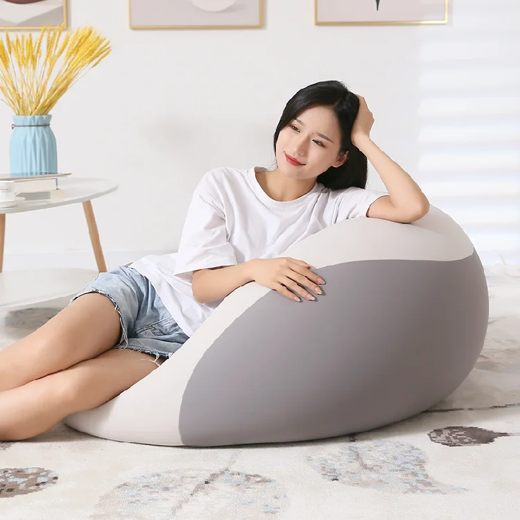 Baseball Shape Soft Lazy Sofa Cozy Single Chair For Women Comfy Lounge Bean Bag Sofa Chair