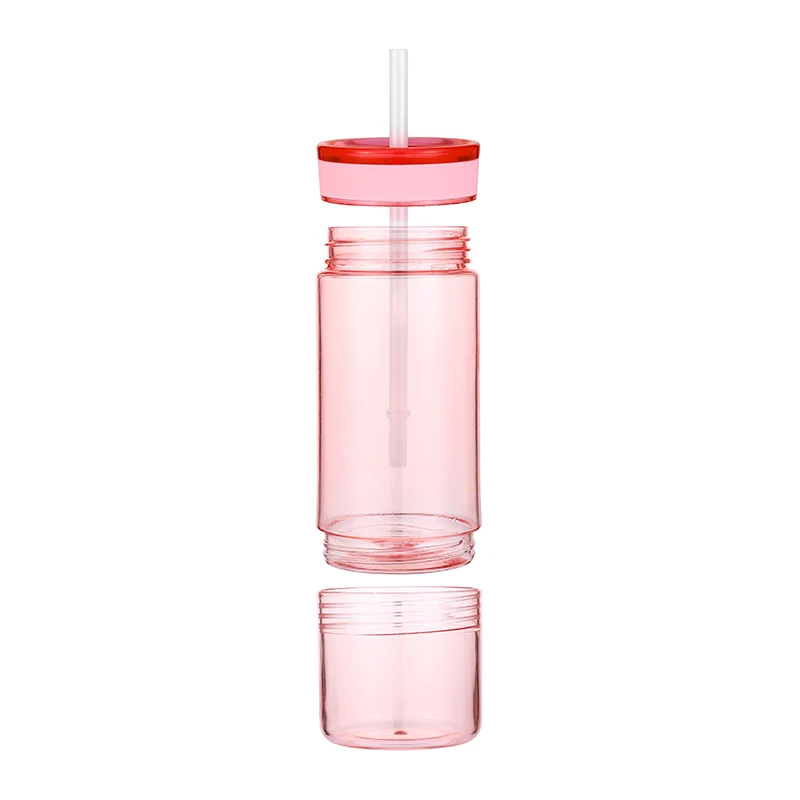 New design hot selling plastic bottle plastic drinking water bottle with straw divide plastic water bottle