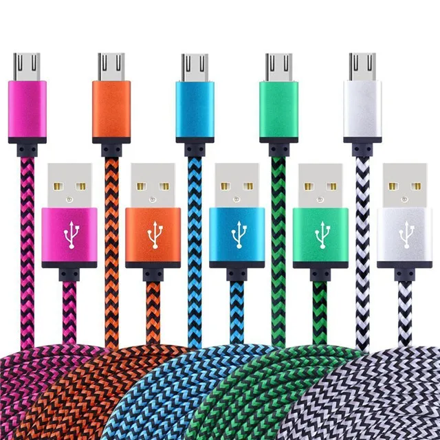 
1 м 3 фута металлический медный Micro USB зарядное устройство Синхронизация данных плетеный шнур Синхронизация данных зарядный кабель для i6 X Xs Android Samsung Type c 