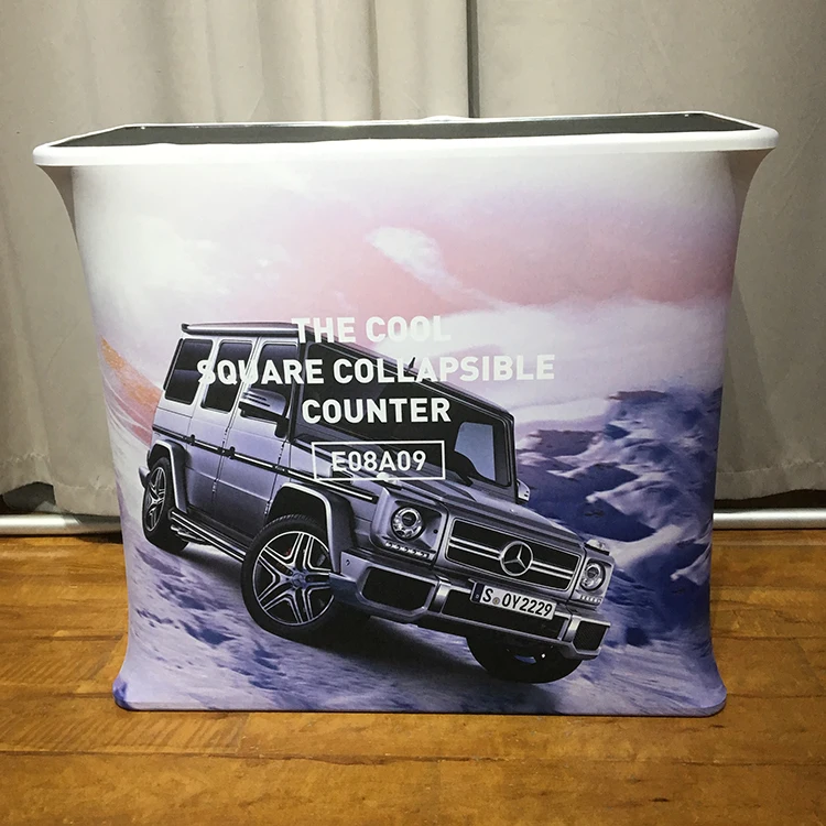 Exhibition Booth Tension Fabric Display Stand Trade Show Backdrop Stand Cool Collapsible Display Counter for Trade Show Booth