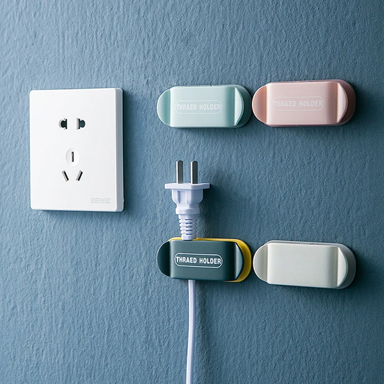 Настенный фиксатор для управления линиями питания настольное седло USB-провод хранения штекер кабеля фиксированный