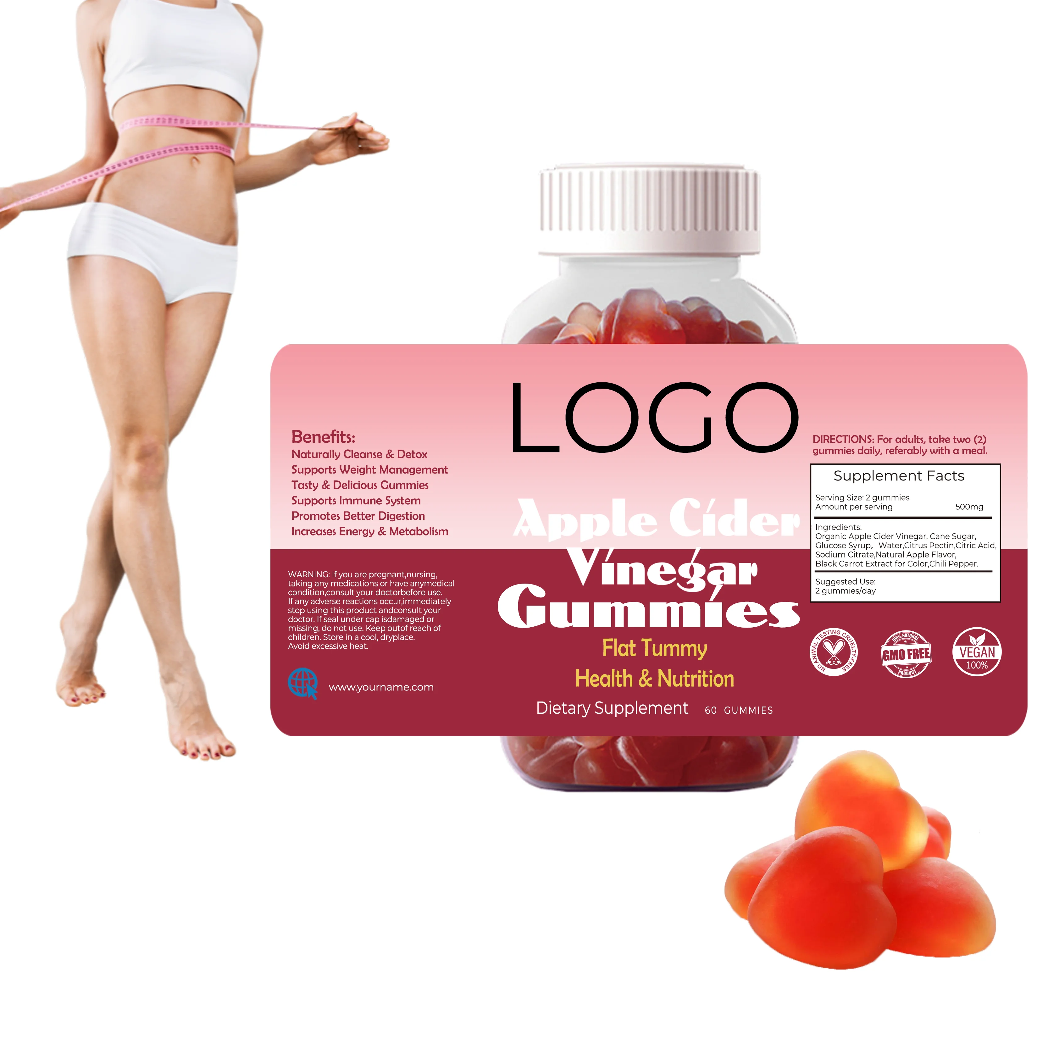 HOT SALE private label Apple Cider Vinegar OEM Natural Plant Extract Oil Burn Fat Weight Loss