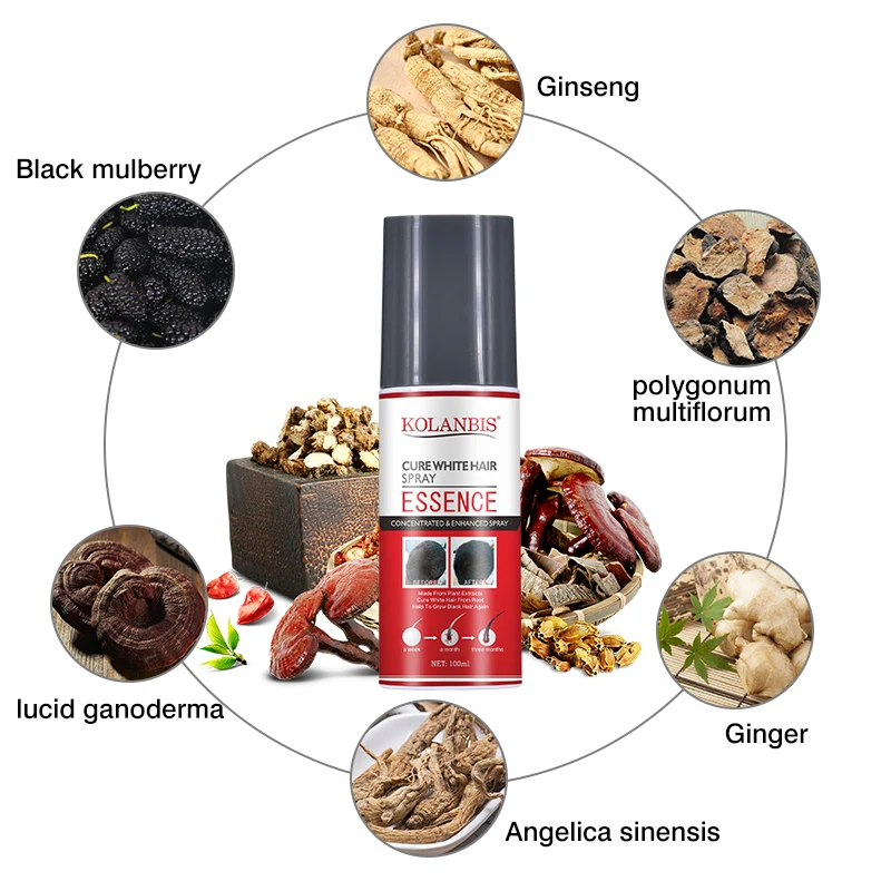 Hot Sell New Product Spray Form Cover Gray Hair Lotion Black Color Hair Spray