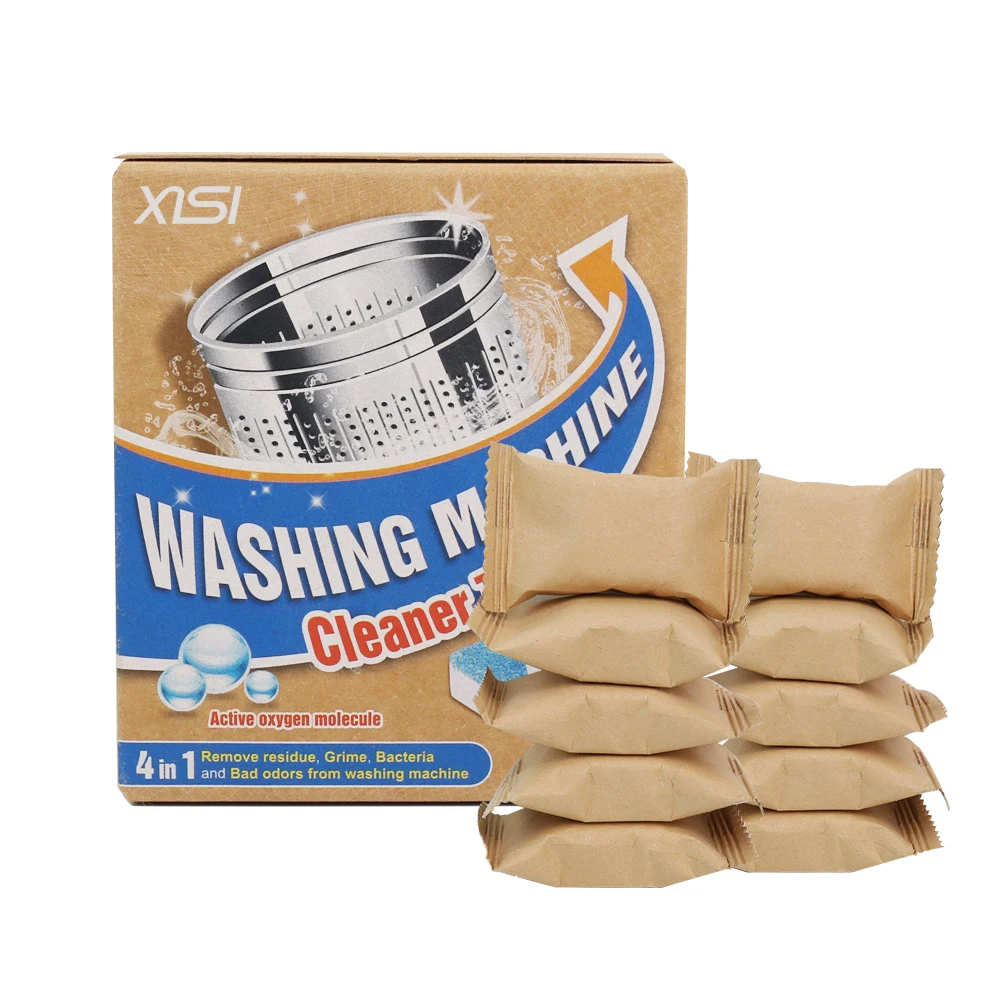 Custom Logo Package Washing Machine Drum Cleaner Deep Cleaning Remove Stain Washing Machine Cleaner Effervescent Tablets
