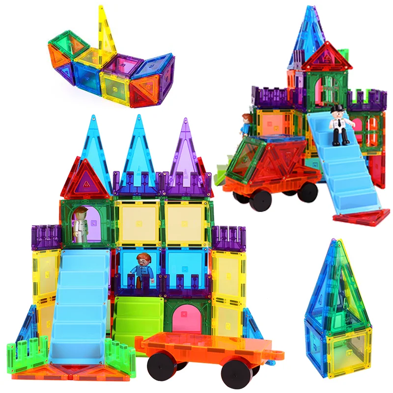 Online hot sale magnet building tiles magnetic blocks toys for child wholesale hot toys&baby games magna tiles educational (1600188718950)