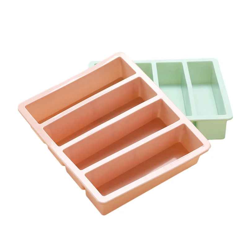 RTS Food Grade Silicone Rectangle Ice Cube Mould New Design Silicone Ice Cube Tray For Ice Stick Making Mould