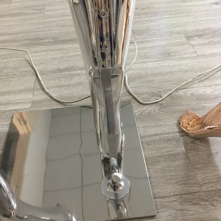 Silver Nude Female Full Body Male Plastic Electroplate Abstract Chrome Mannequin