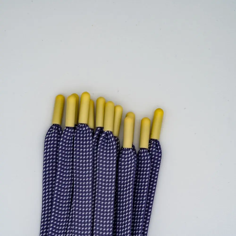 Good price of new design sneaker rubber round cotton shoelace decoration metal tip