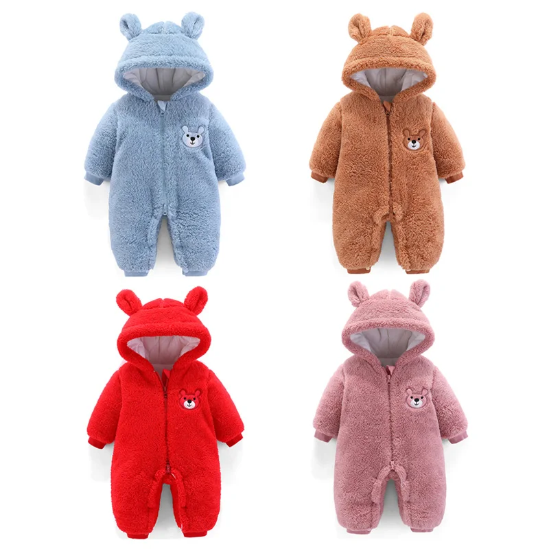 Newborn baby jumpsuit for autumn and winter thicken warmth for men and women baby romper baby snowsuit