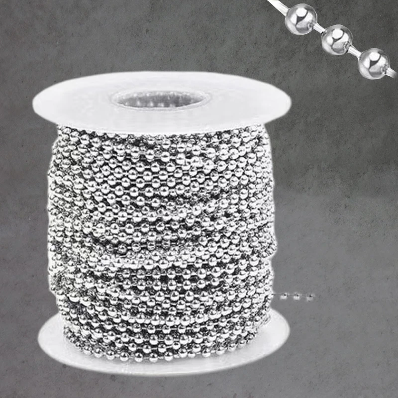 Factory Price 4.5*6mm Silver Color Metal Ball Blinds Components Bead Chain For Roller Blind