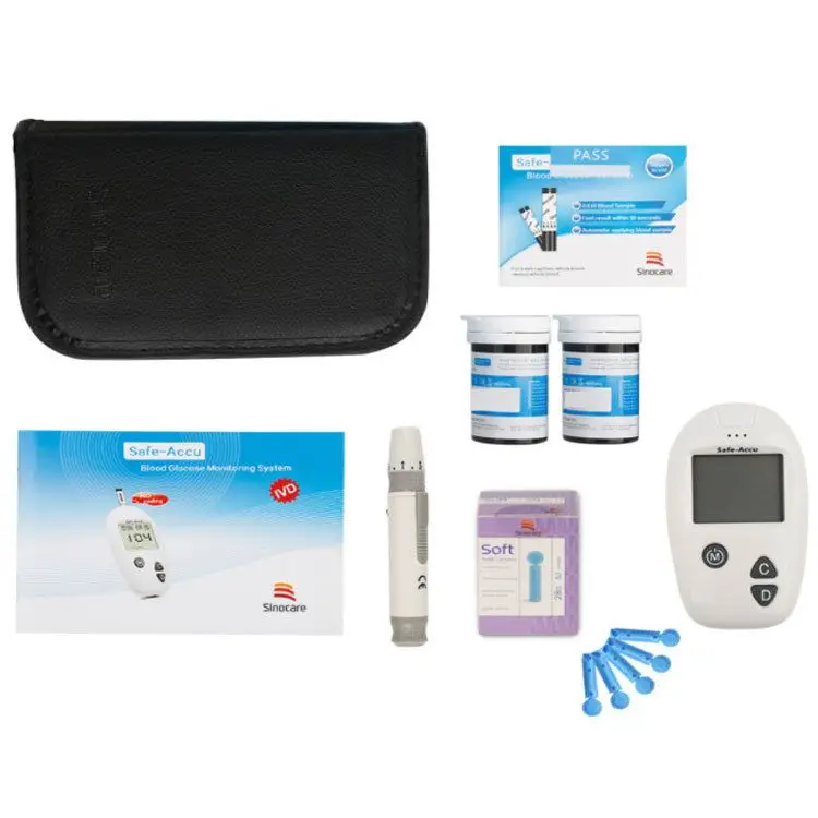 Full-automatic Glucose Meter Diabetic Test Blood Sugar Measuring Instrument With Test Paper And Needle
