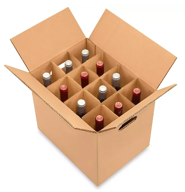 Golden supplier direct sales 6 pack shipping packaging transport corrugated carton packaging for 6 bottle wine box water bottle